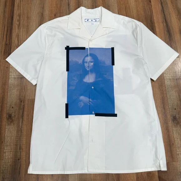 Rare Off-White Mona Lisa Holiday Shirt - Picture 1 of 7